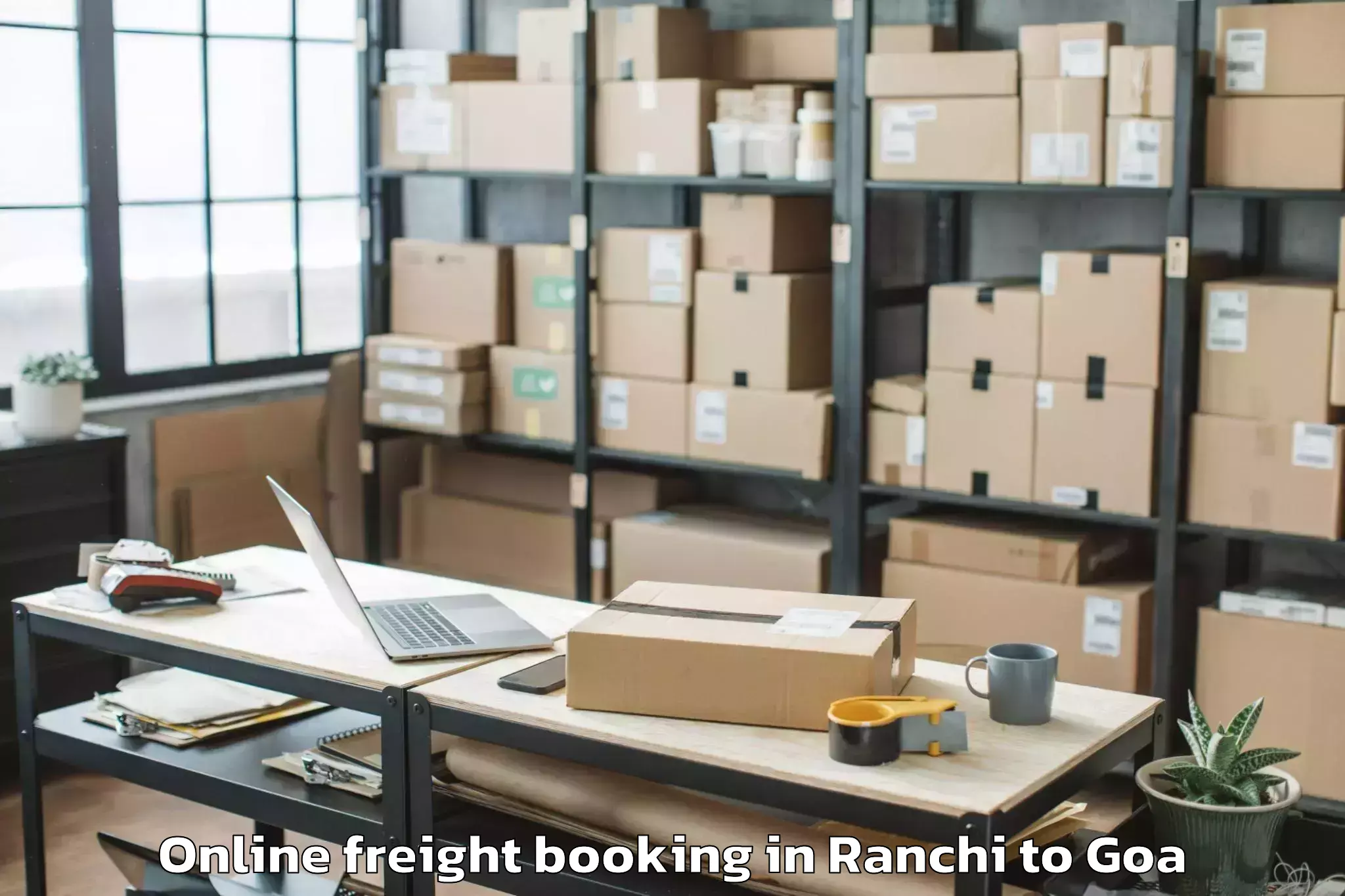 Trusted Ranchi to Dicholi Online Freight Booking